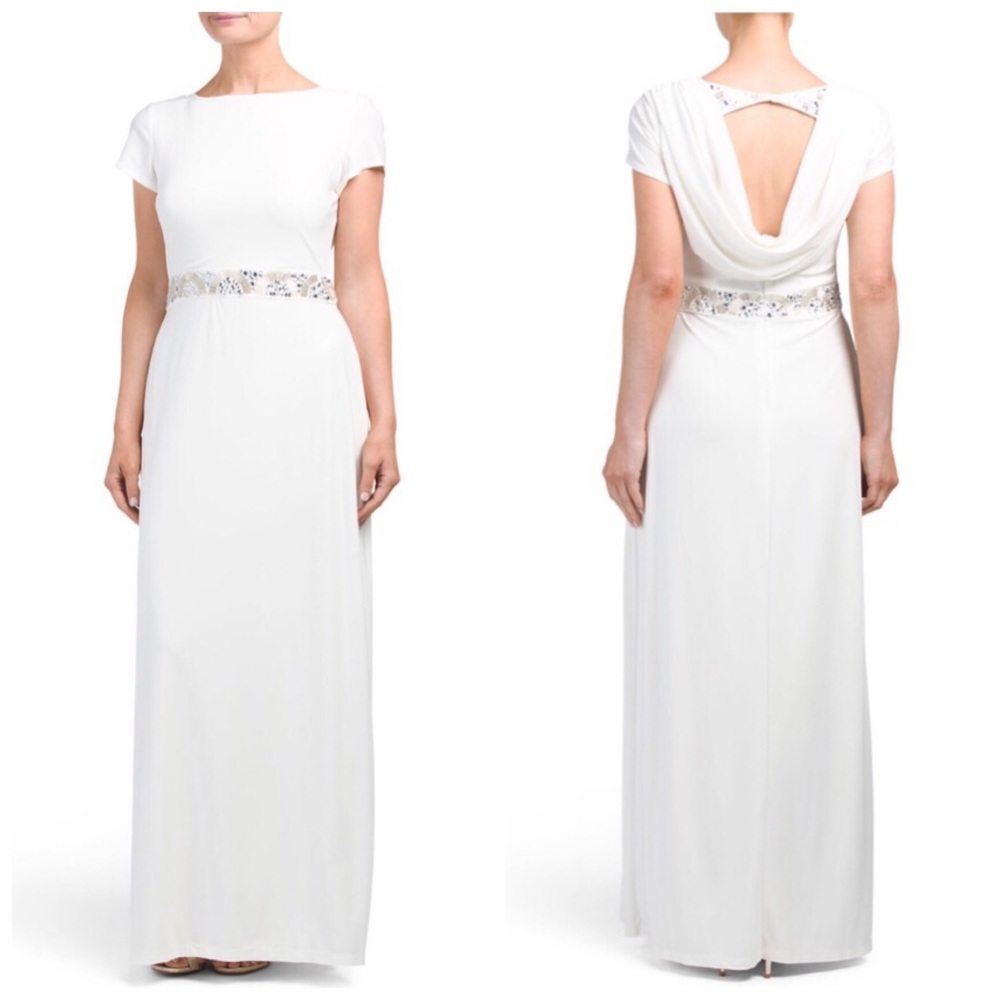 MARINA | open drape back gown